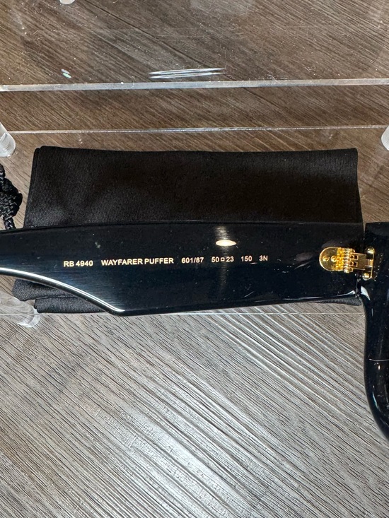 Ray-Ban Wayfarer Puffer X ASAP Polished Black Sunglasses RB4940 main image 5